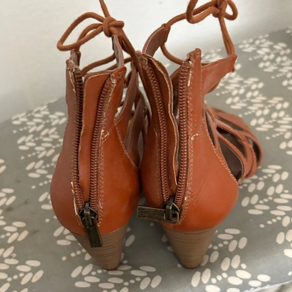 Jessica Simpson Brown Strappy Wedge Sandals